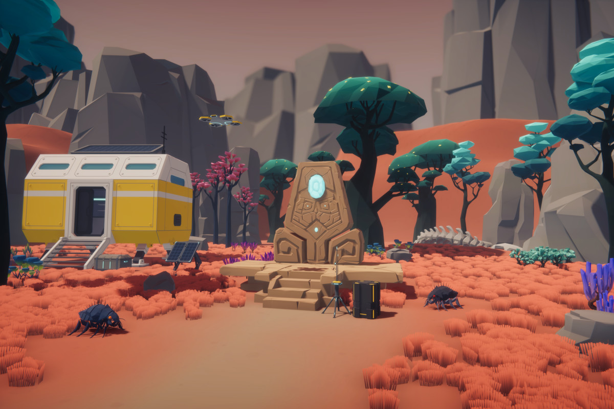 Low Poly Sci-Fi Planet Base - Space Station