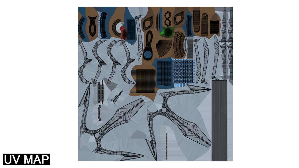 4 Fantasy Tridents Bundle URP HDRP Textures