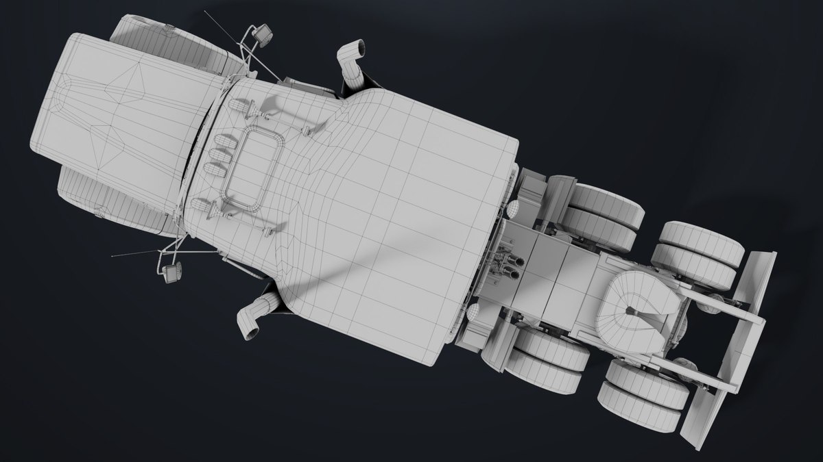 Heavy Truck Chassis 07 Cyan and Grey URP HDRP Textures