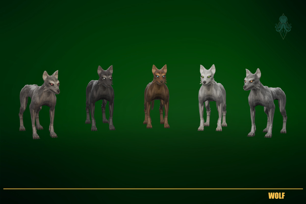 Stylized Wolf Animal