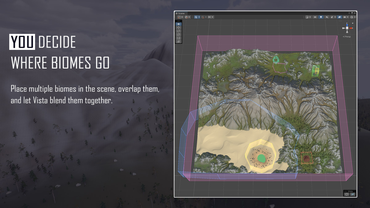 Vista Pro - Procedural Terrain Editor, Multi-Layer Biomes