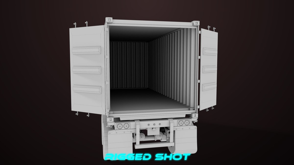 Container Carrier Trailer 03 URP HDRP Textures