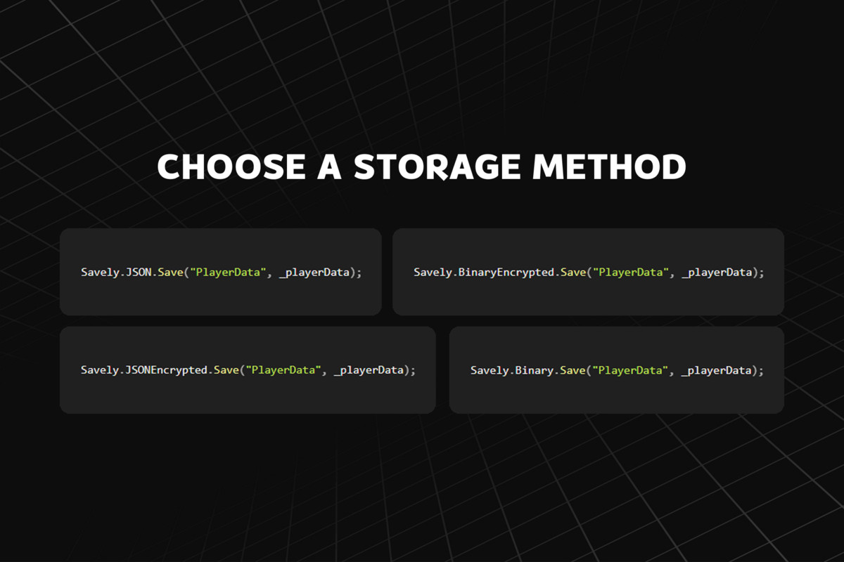 Savely - Flexible JSON, Binary & Encrypted Save System