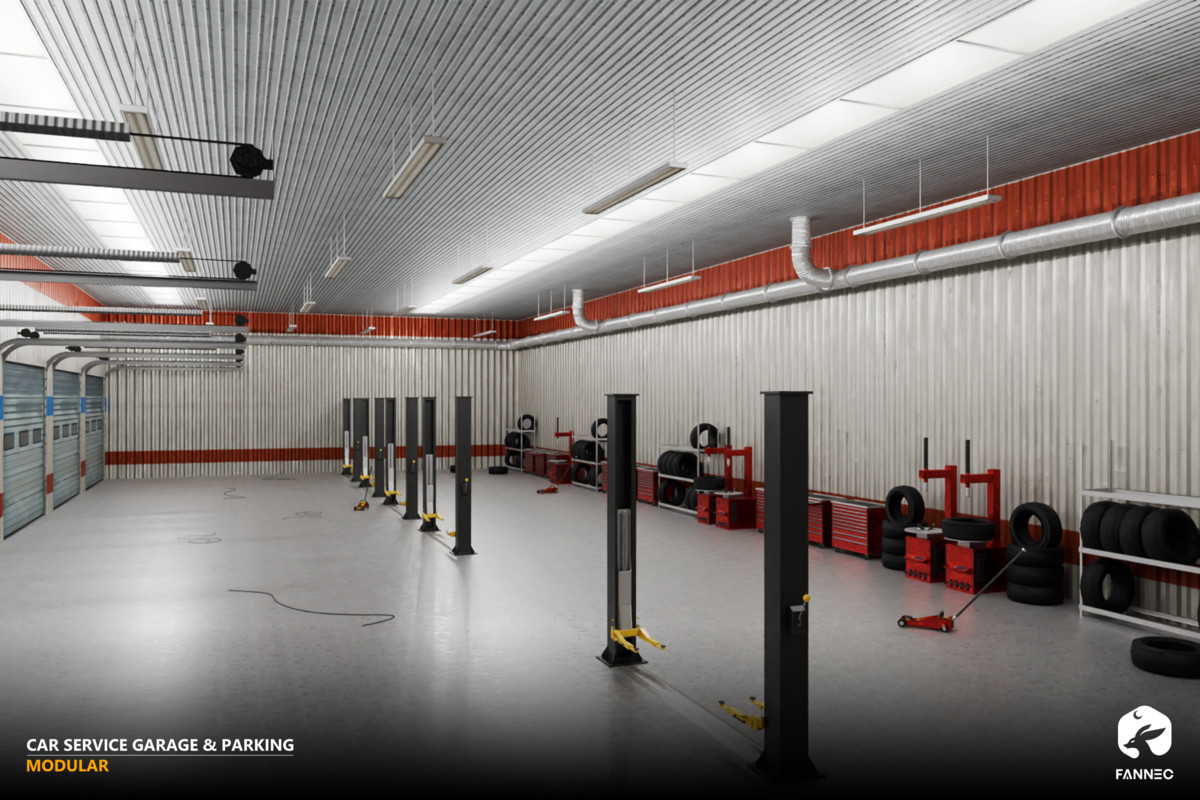 Modular - Car Service Garage & Parking (Interior & Exterior)