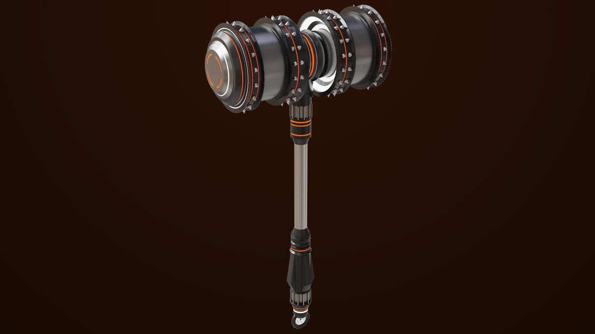 Sci Fi Battle Hammer 07 URP HDRP Textures