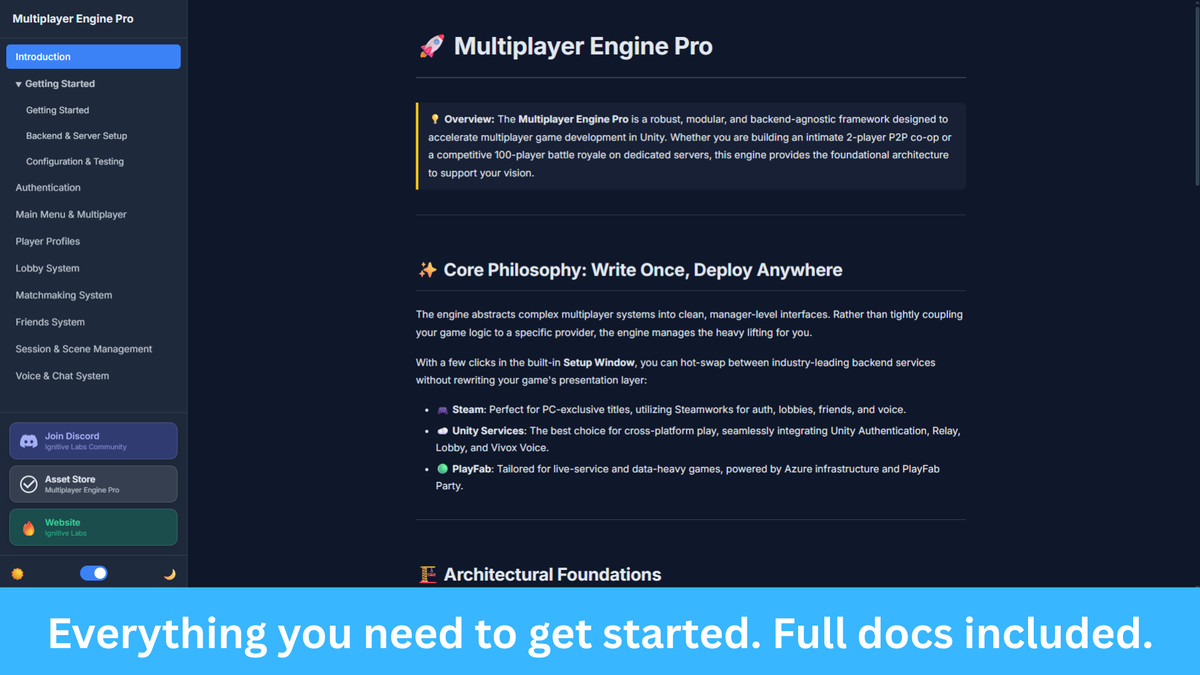 Multiplayer Engine – Pro Edition (P2P & Dedicated Server)