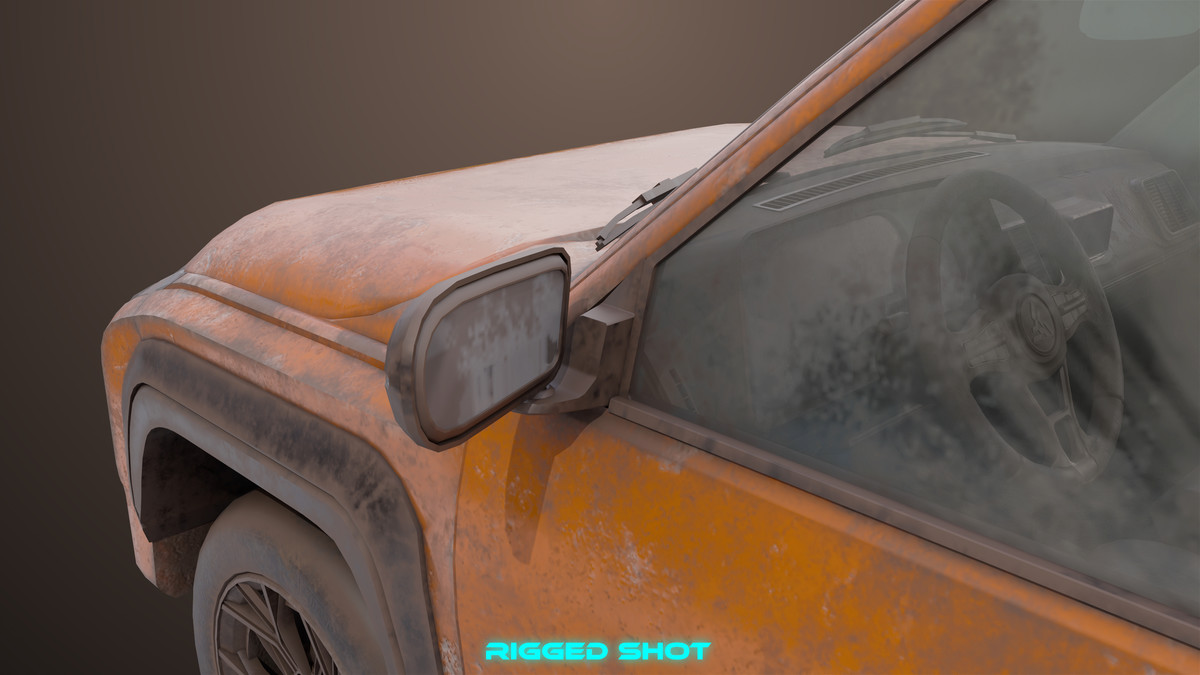 Pickup Truck01 Old Rusty HDRP URP Textures