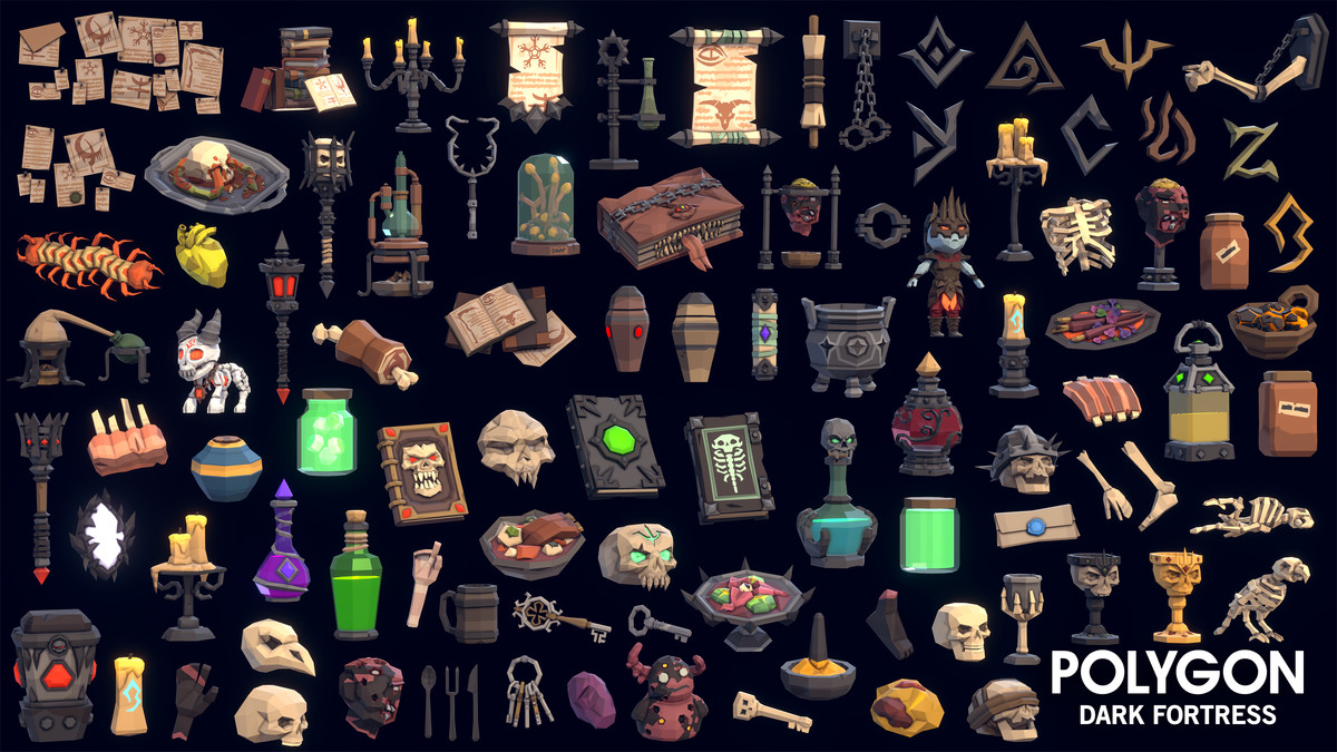 POLYGON - Dark Fortress - Low Poly 3D Art by Synty