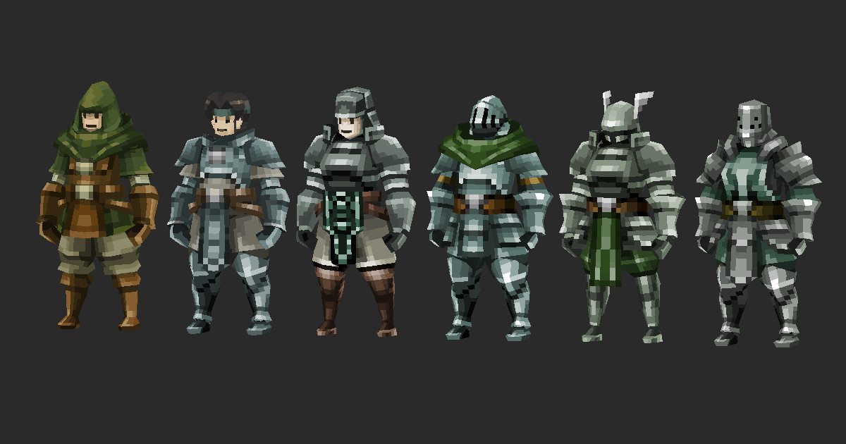 LowPoly Pixel Knight