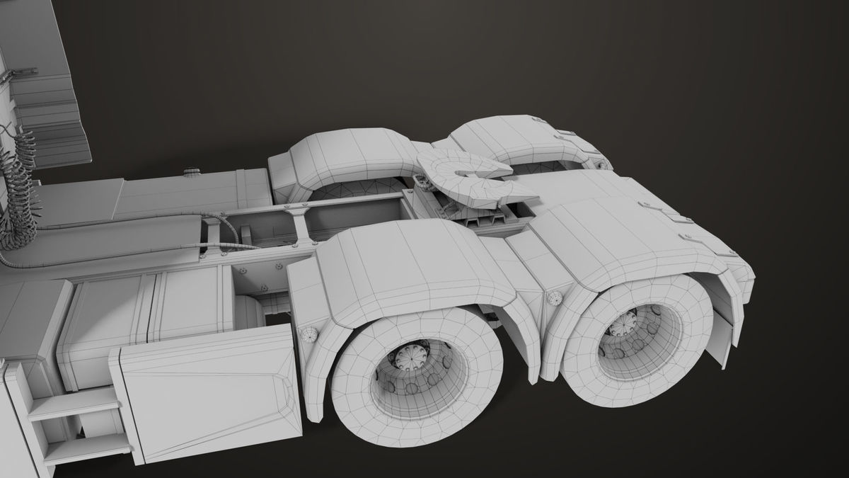 Heavy Truck 04 Chassis White URP HDRP Textures