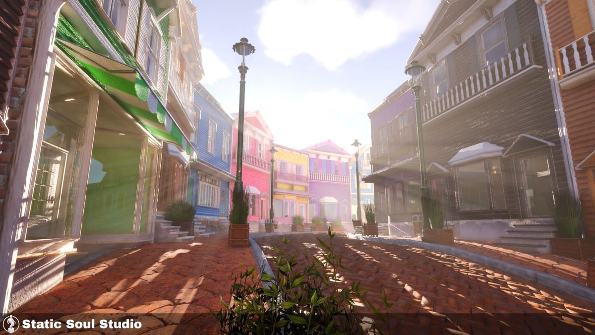 Town Stores & Streets ( Shop Interiors , Modular Roads , Color Variations )