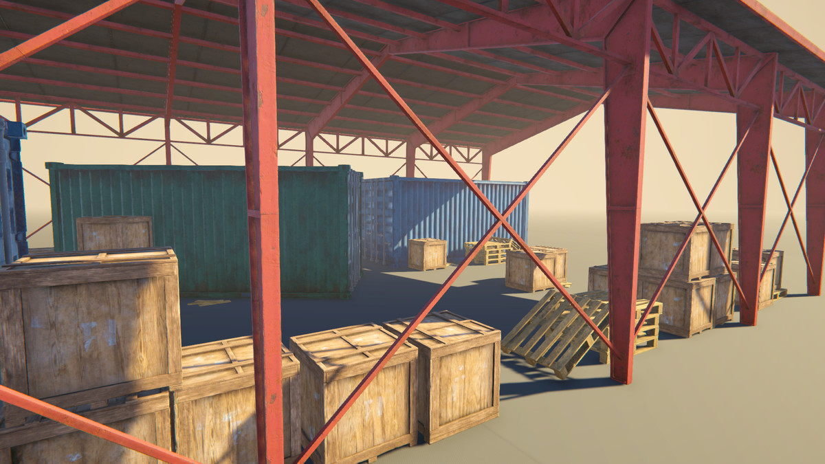 Warehouse Hangar Garage game ready