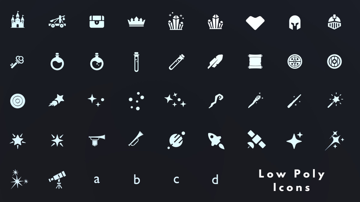 Low Poly 3D Icons - Pack