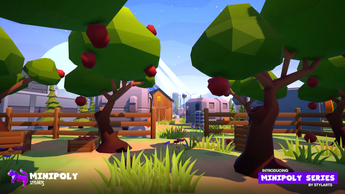 Minipoly Series - Eco-Future Farm Village ( Stylized Lowpoly Environment )