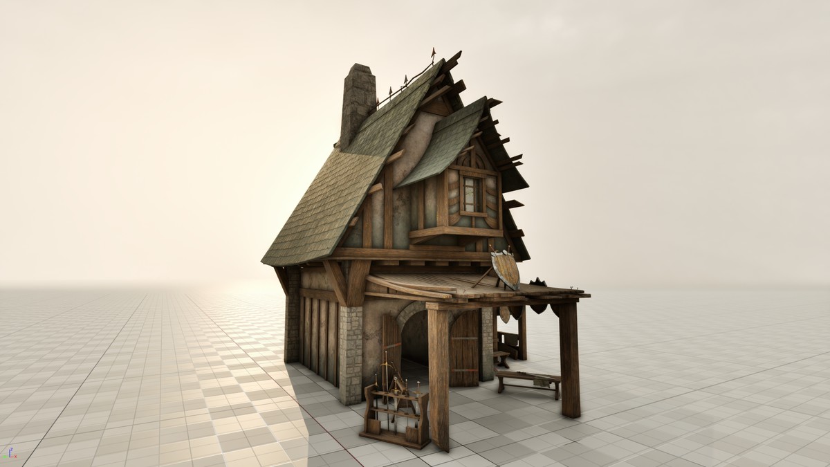 Medieval 3D Buildings Set