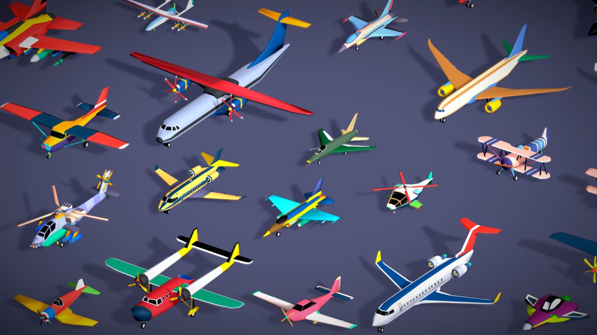 55 Air Vehicle Mega Pack - Toon Air Field - Sky Force Collection - Stylized Set