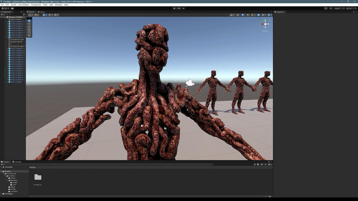 Bio Lines: Gut Man, a Humanoid Character for horror games
