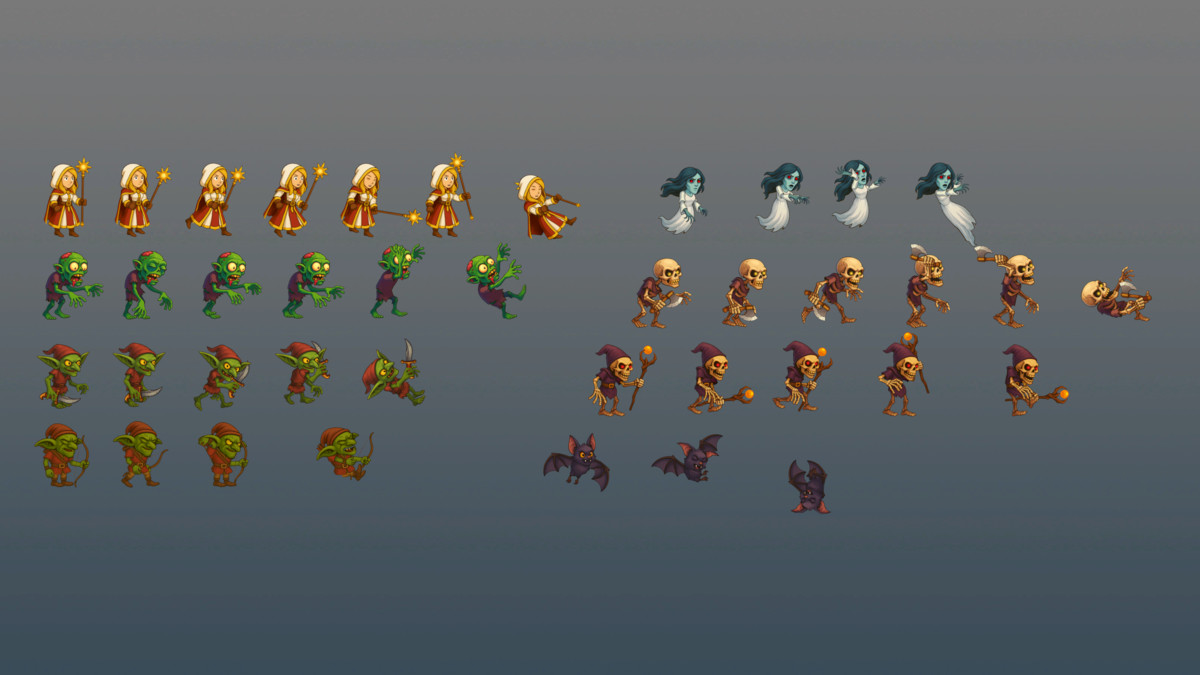 Dark fantasy - popular enemies + hero