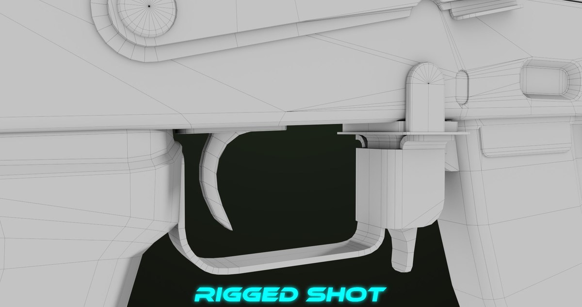 Light Machine Gun 10 Wood URP HDRP Texture