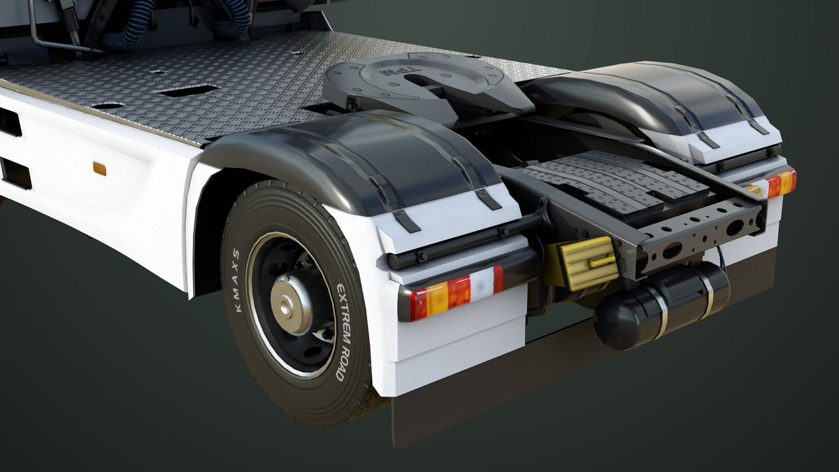 Heavy Truck Chassis 03 With Interior URP HDRP Textures