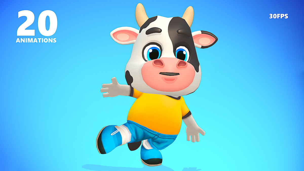 Cow Bull Oxen Animated