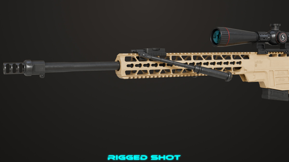 Sniper Rifle 04 Sandal URP HDRP Textures