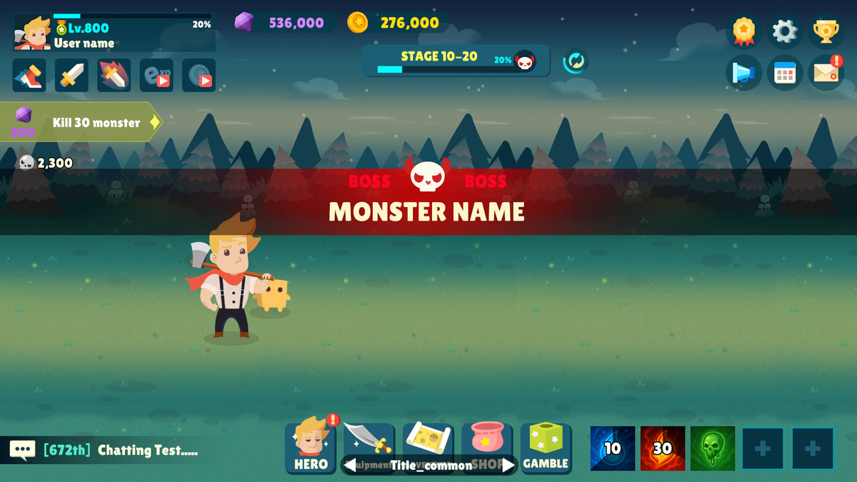 Idle Game Horizontal UI Kit