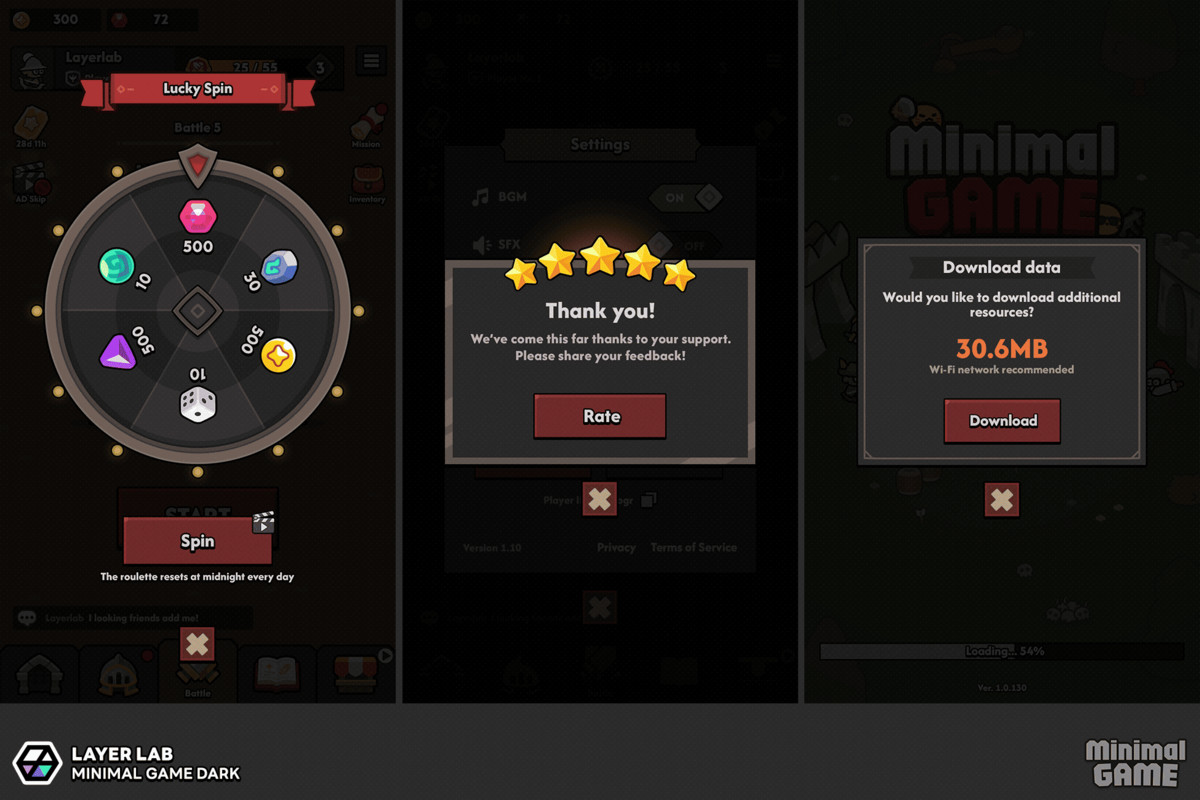 GUI Pro - Minimal Game Dark