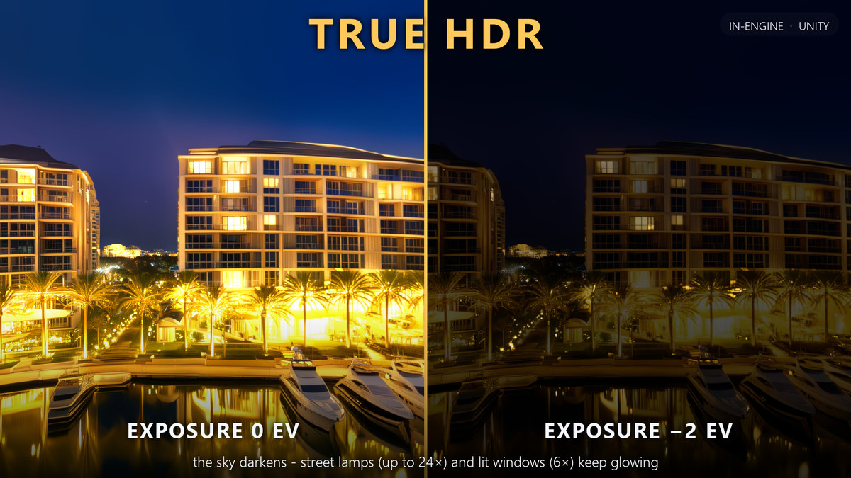 City Lights at Night - 8K True HDR Skyboxes (URP, HDRP)