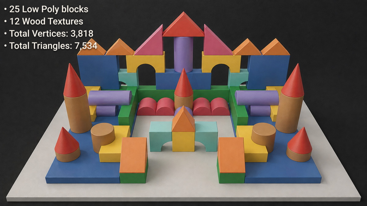 Wooden Toy Bricks - Mobile Ready Modular Building Blocks