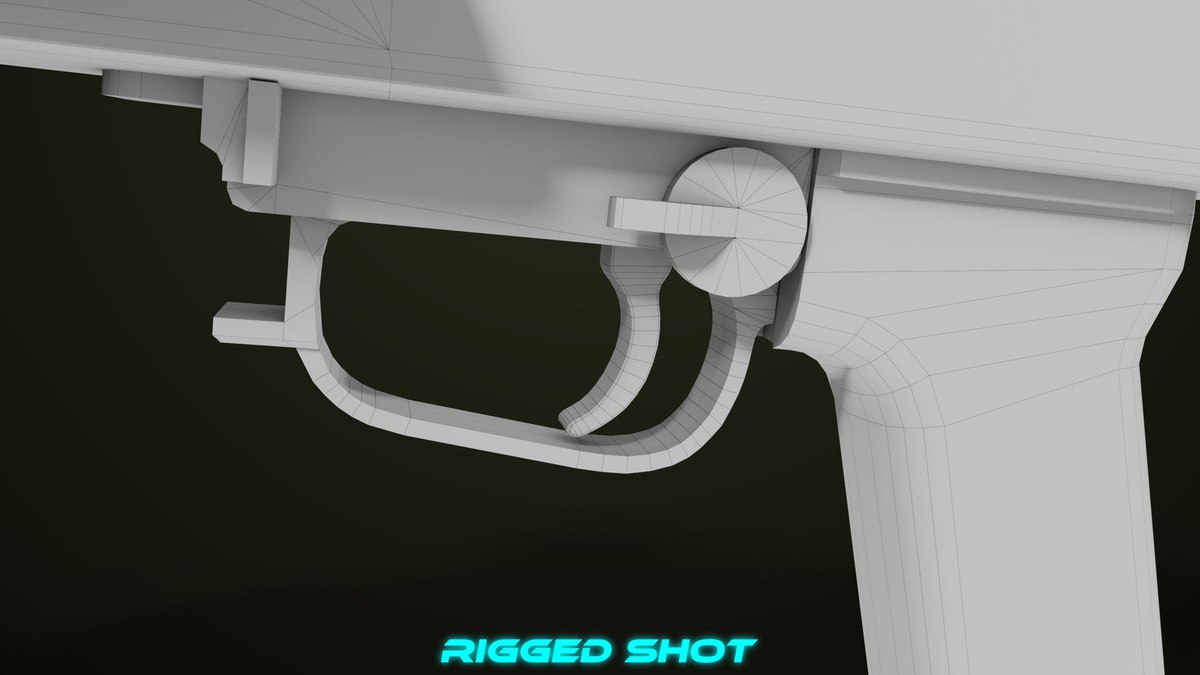 Machine Gun 11 Wood handle URP HDRP Textures