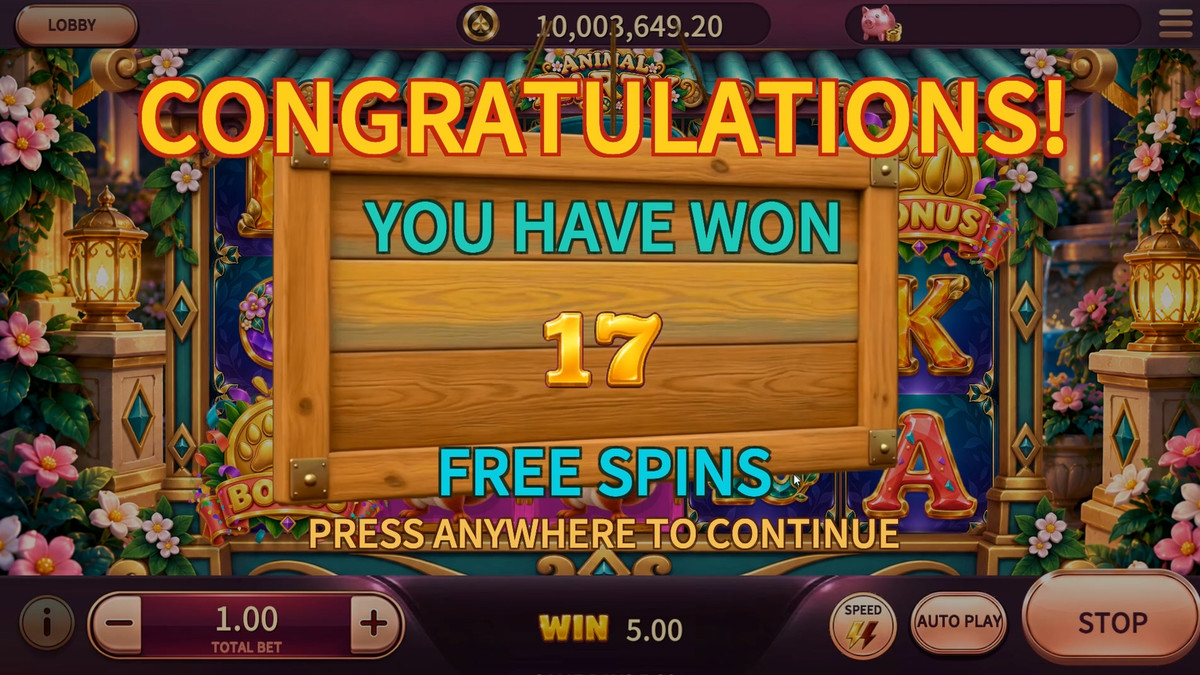 Animal Party – Slot Game Template with Server & Admin