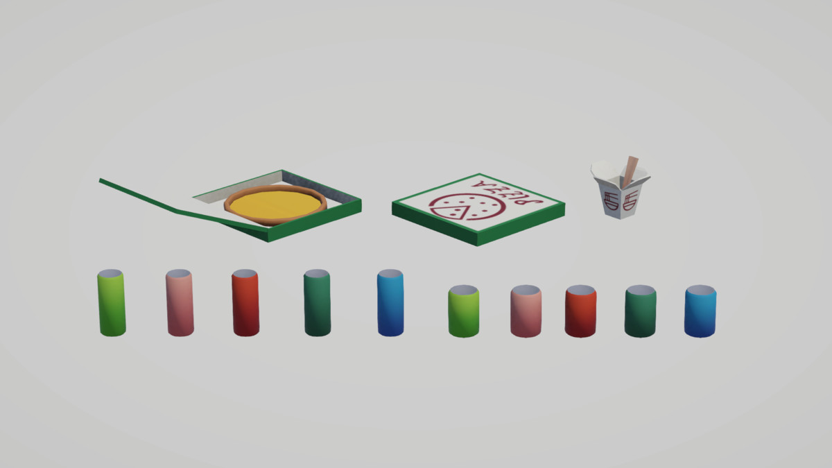 Low Poly Kitchen - Modular Assets