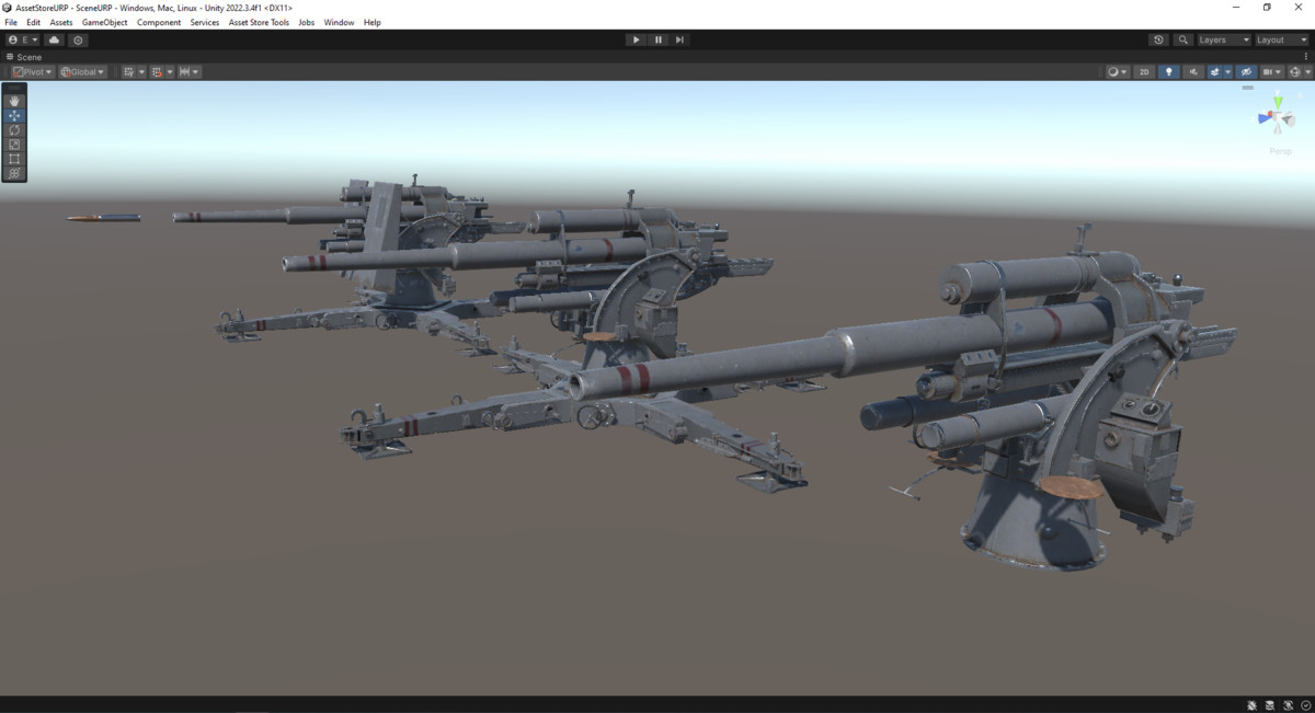 Rigged Flak Cannon WW2