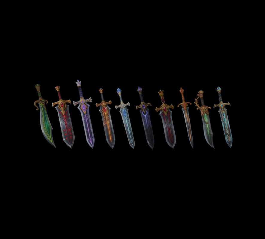 Royal Swords Pack - 3D Models & Icons