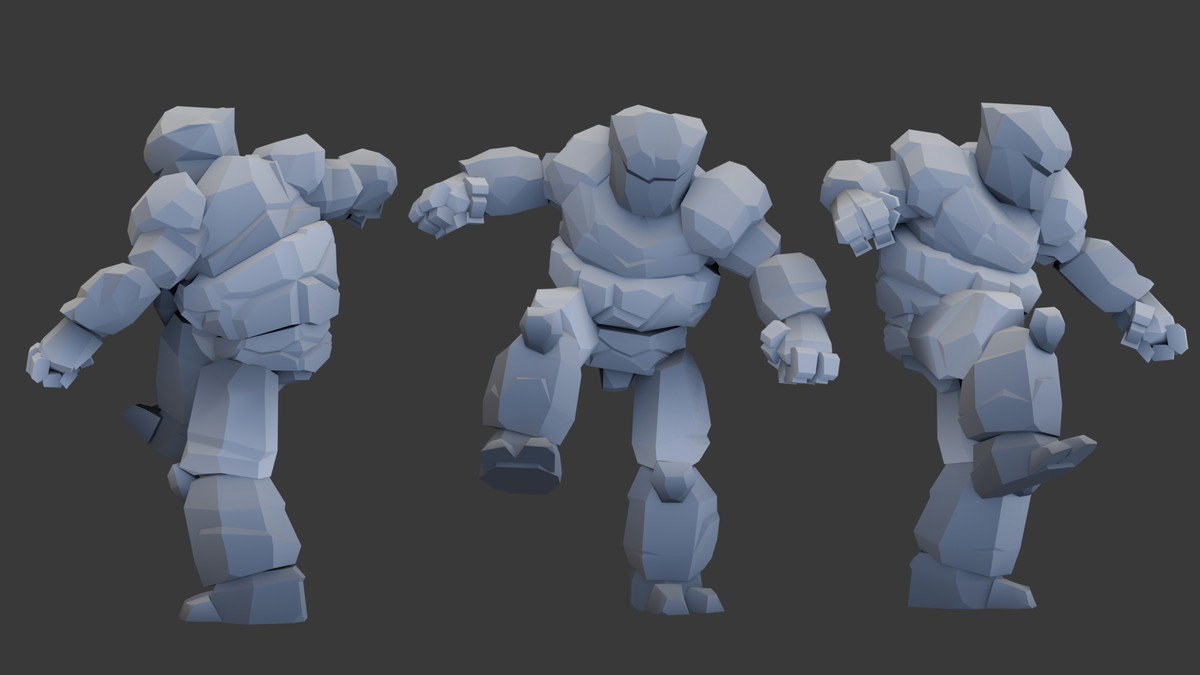 Low-Poly Medieval Fantasy - Biped Creatures Pack