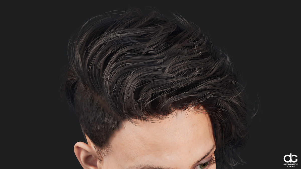 Realistic female hairstyles, pack #3 | Rigged hair, game-ready, low-poly