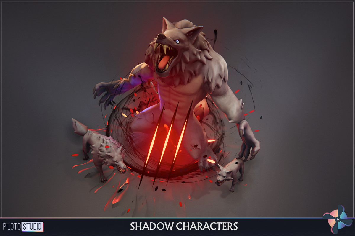 Shadow Werewolf Boss - Character + Animations + Skill VFX