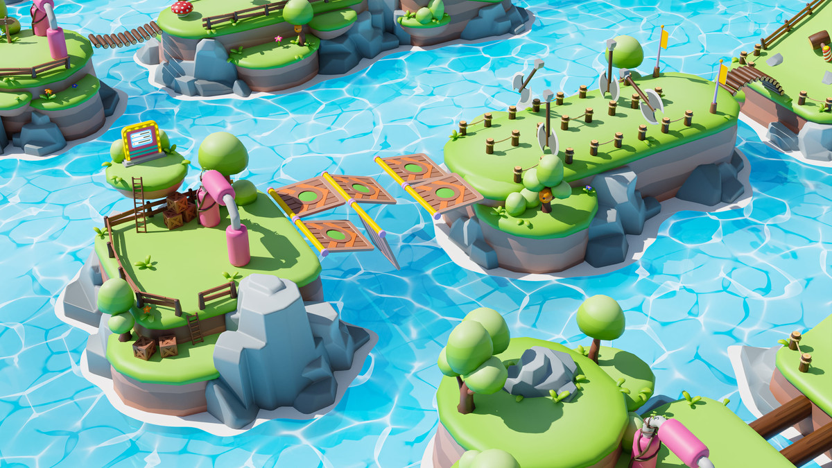 Platformer Deathrun - Low Poly 3D Models Pack