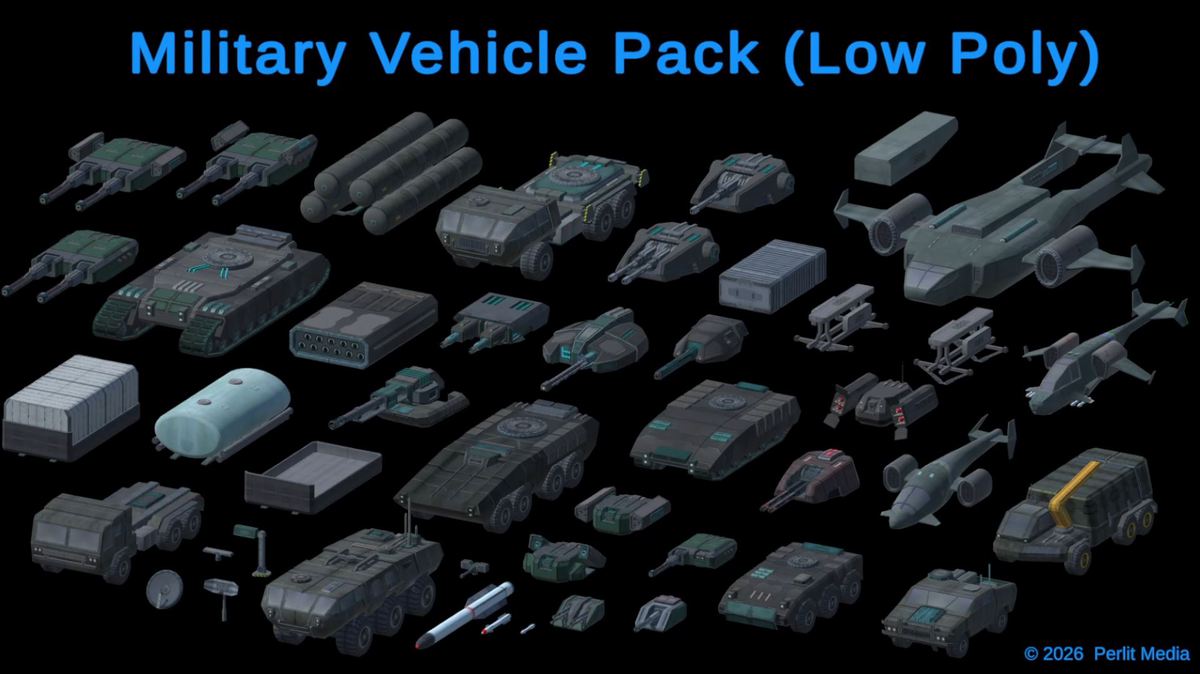 3D Military Vehicle Pack (LowPoly)