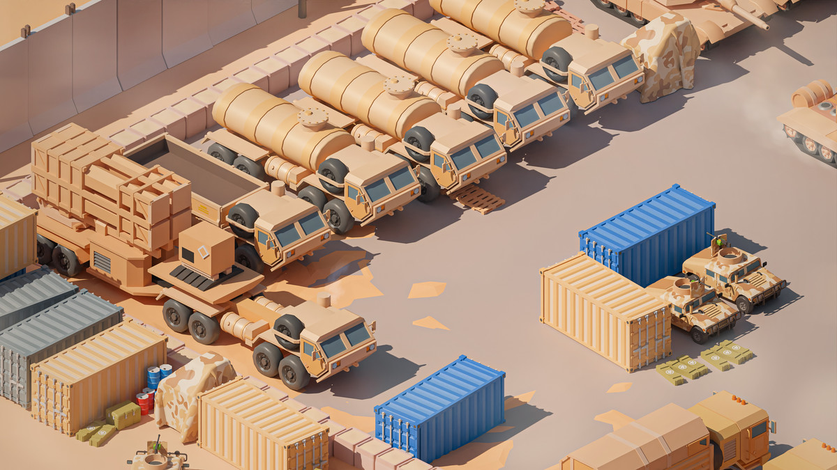 Military Desert - Low Poly 3D Models Pack
