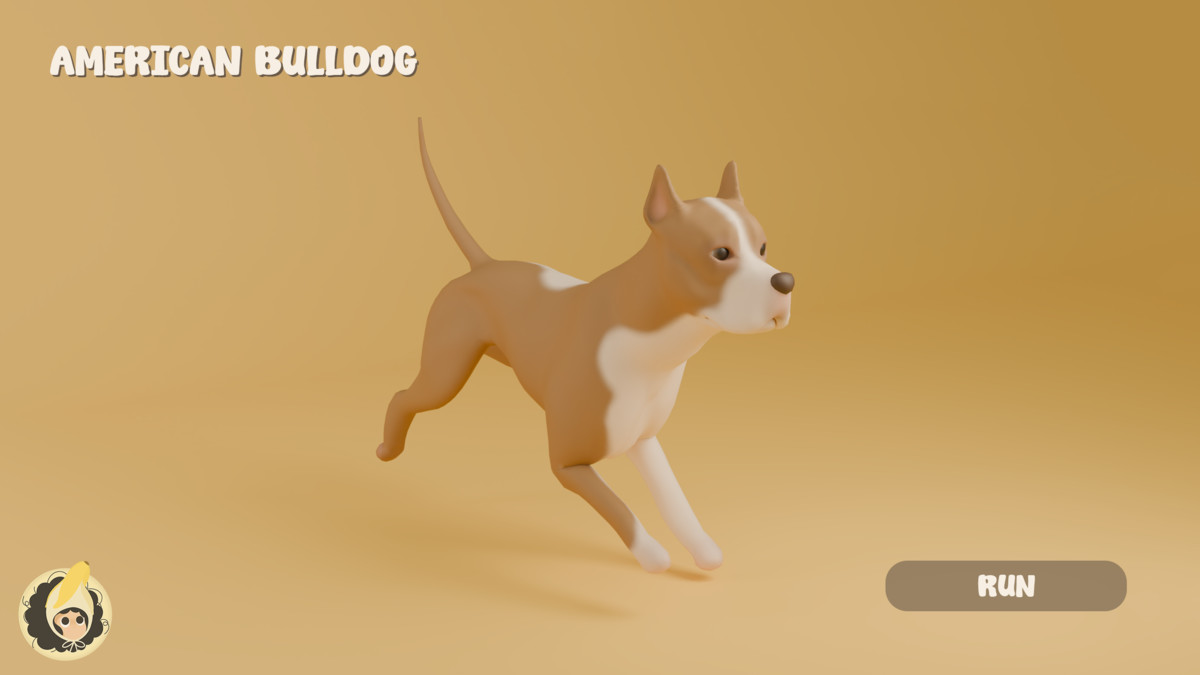 Animated American Bulldog