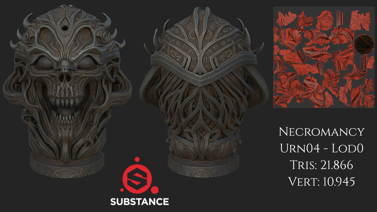 4 Necromancy Urns / Vessels / Pots