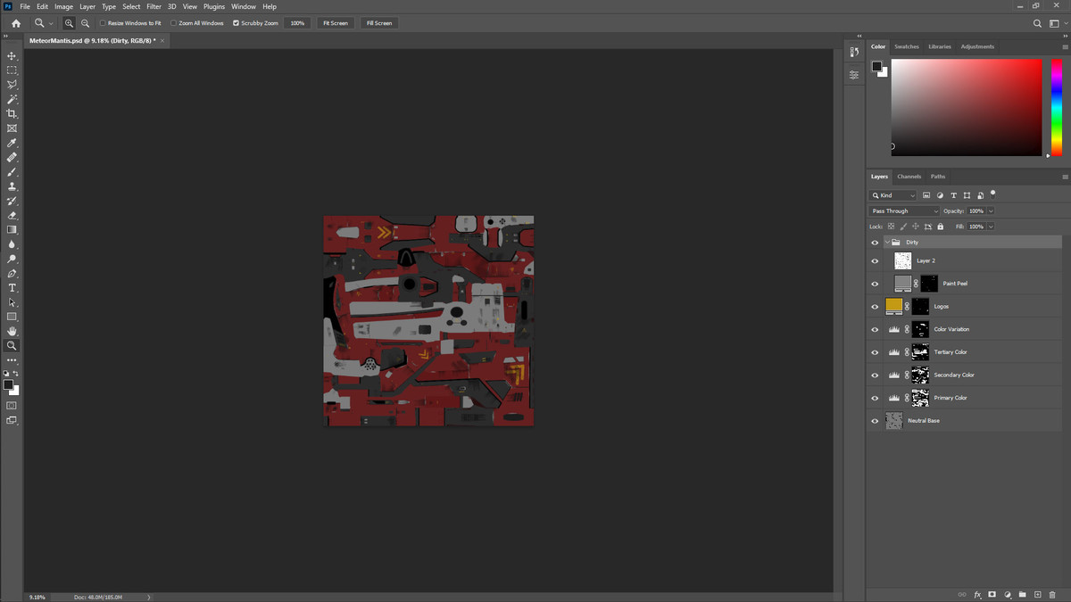 Sci-Fi Modular Spaceship Meteor Mantis
