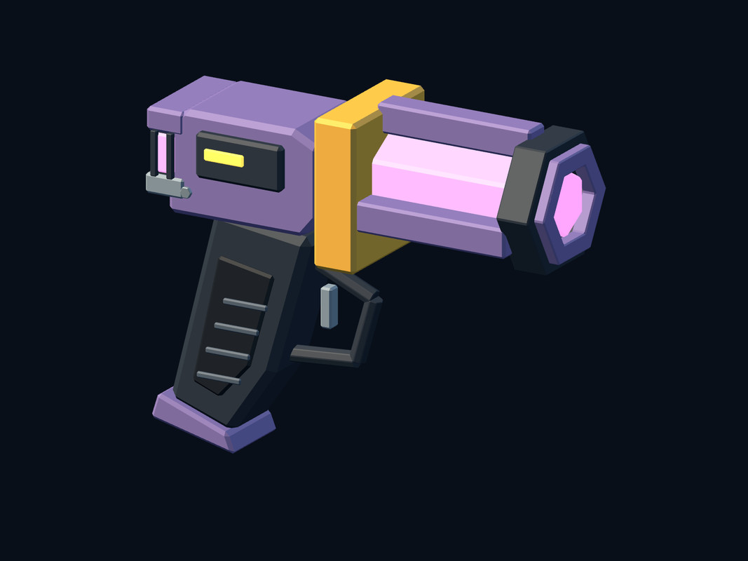 FrostRay - Low Poly Sci-Fi Weapons