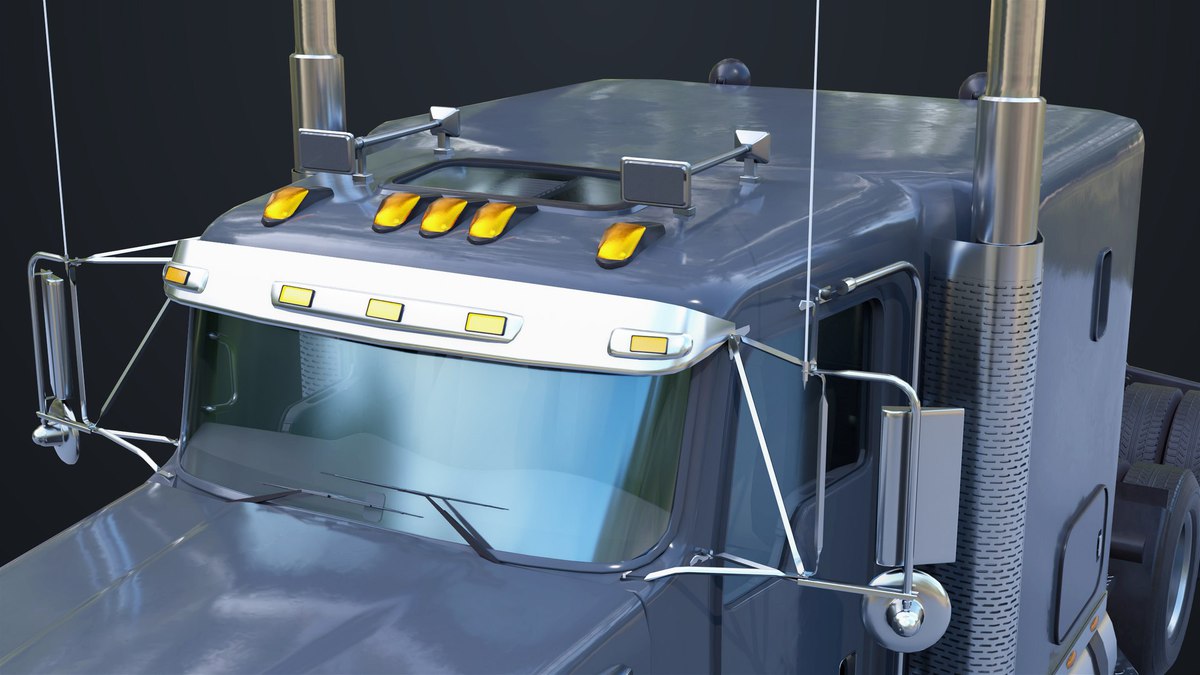 Heavy Truck Chassis 07 Cyan and Grey URP HDRP Textures