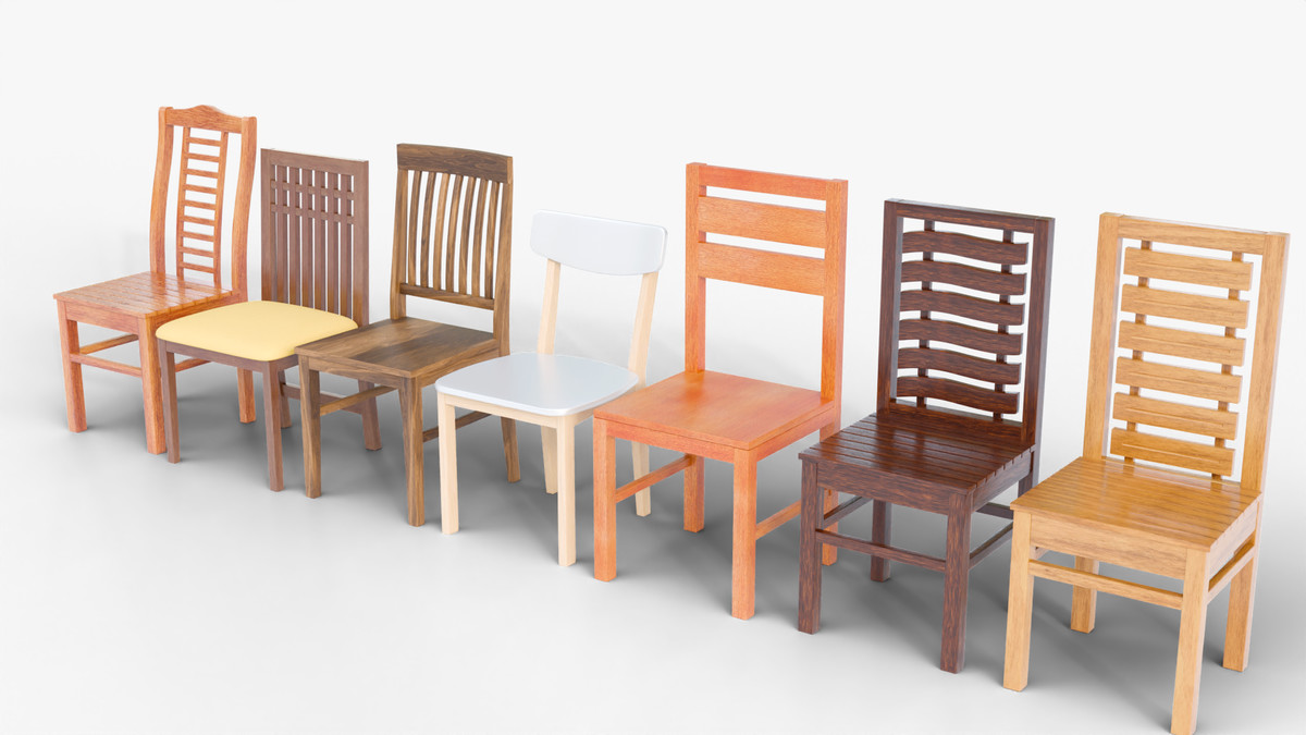 7 Wooden Chair Mega Pack 4