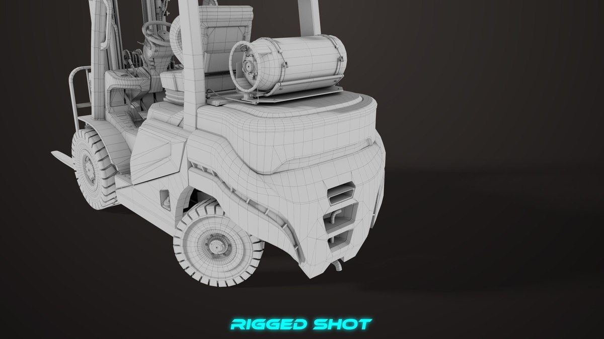 Forklift Trucks and Pallet Yellow Collection URP HDRP Textures