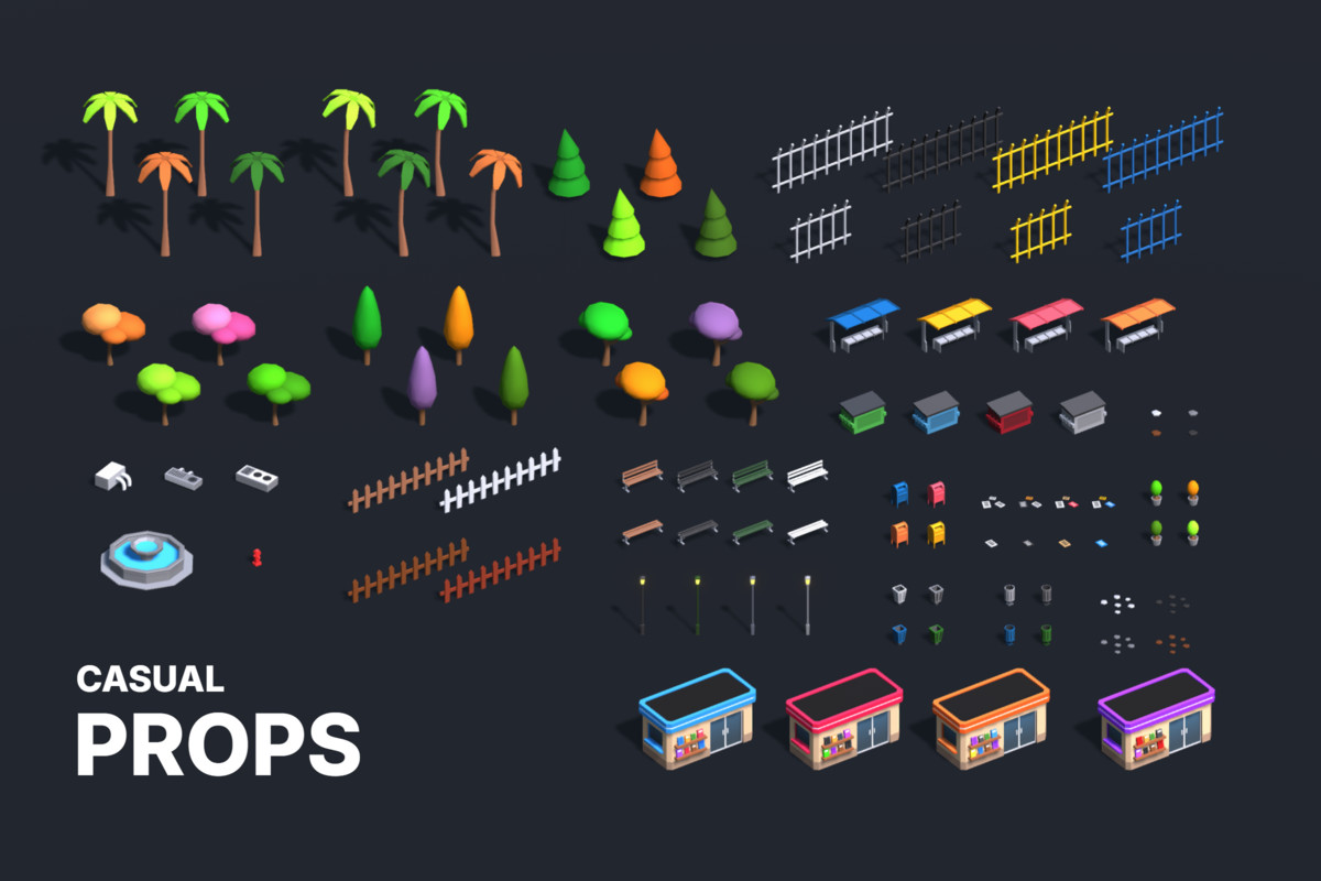 Casual Town Pack - 3D Modular Assets