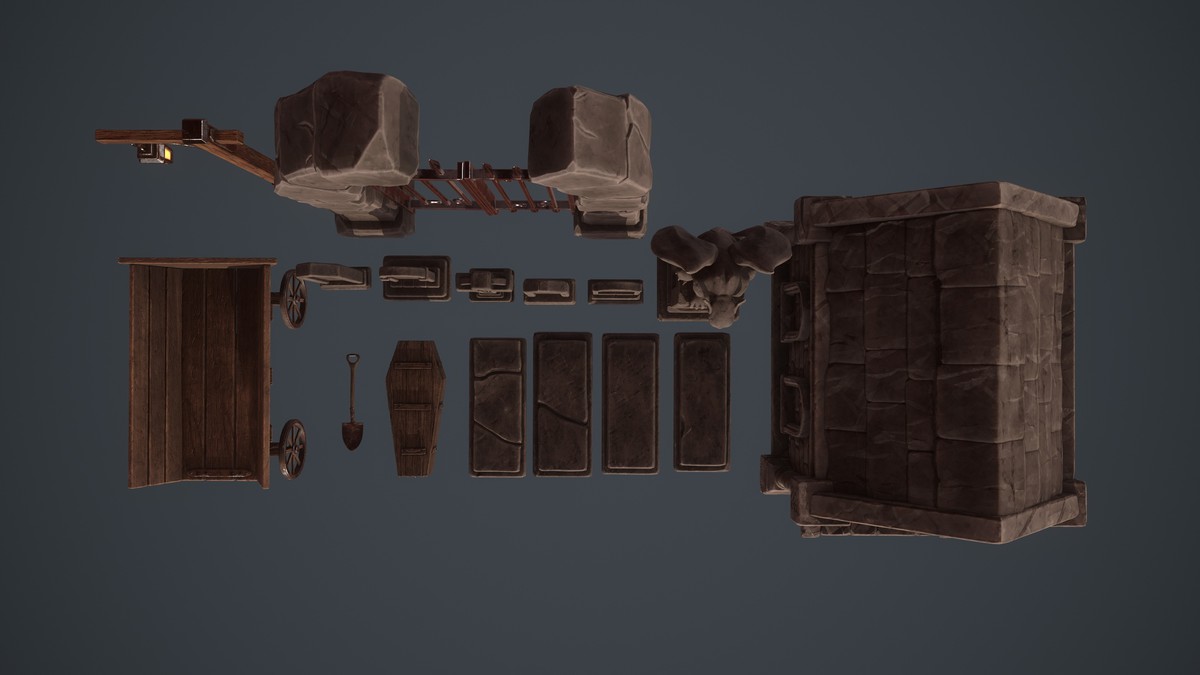 Spooky Graveyard Props